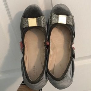 Gray Velvet Cole Haan Tali Bow Ballet Flats (8.5)